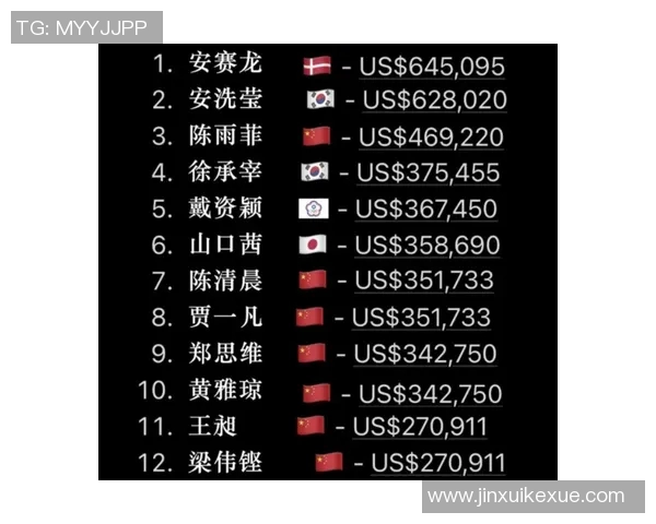 羽毛球国际赛事奖金及排名影响解读